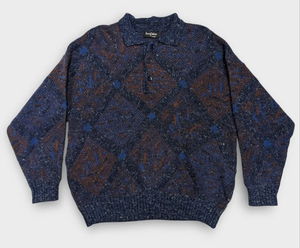 Свитер поло Louis Estere de Paris (XL) — архивная находка