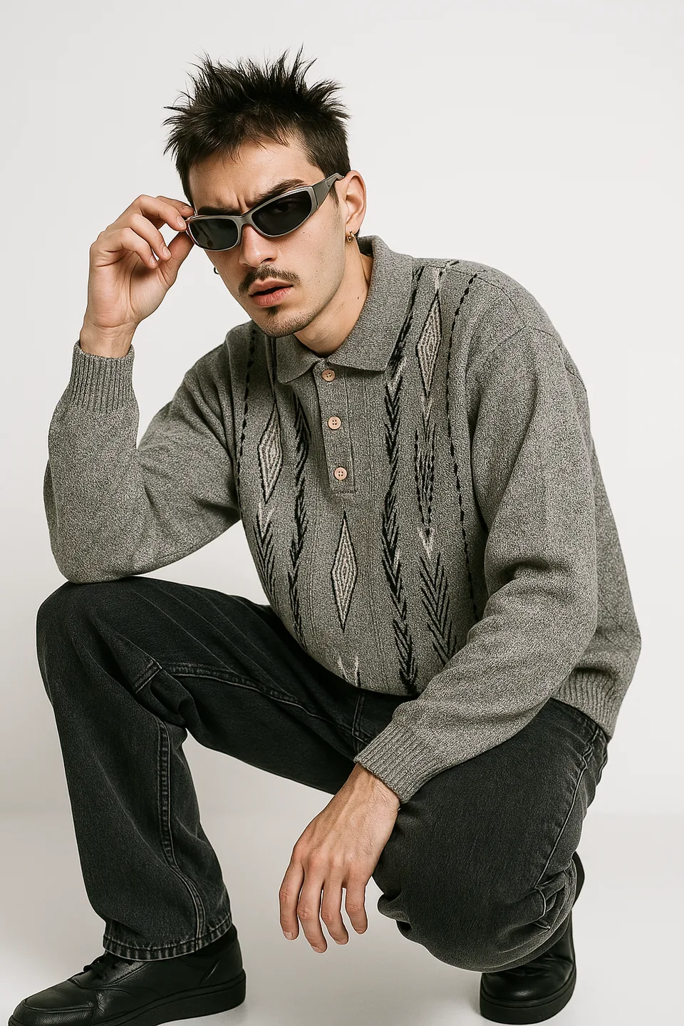 Свитер поло New Tex (XL) — архивная находка