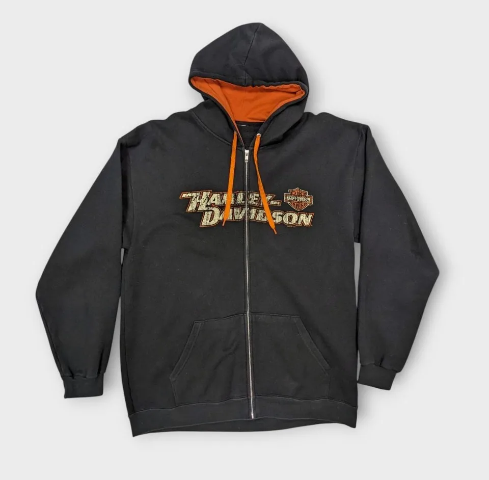 Зип худи Harley Davidson (XXL) — архивная находка